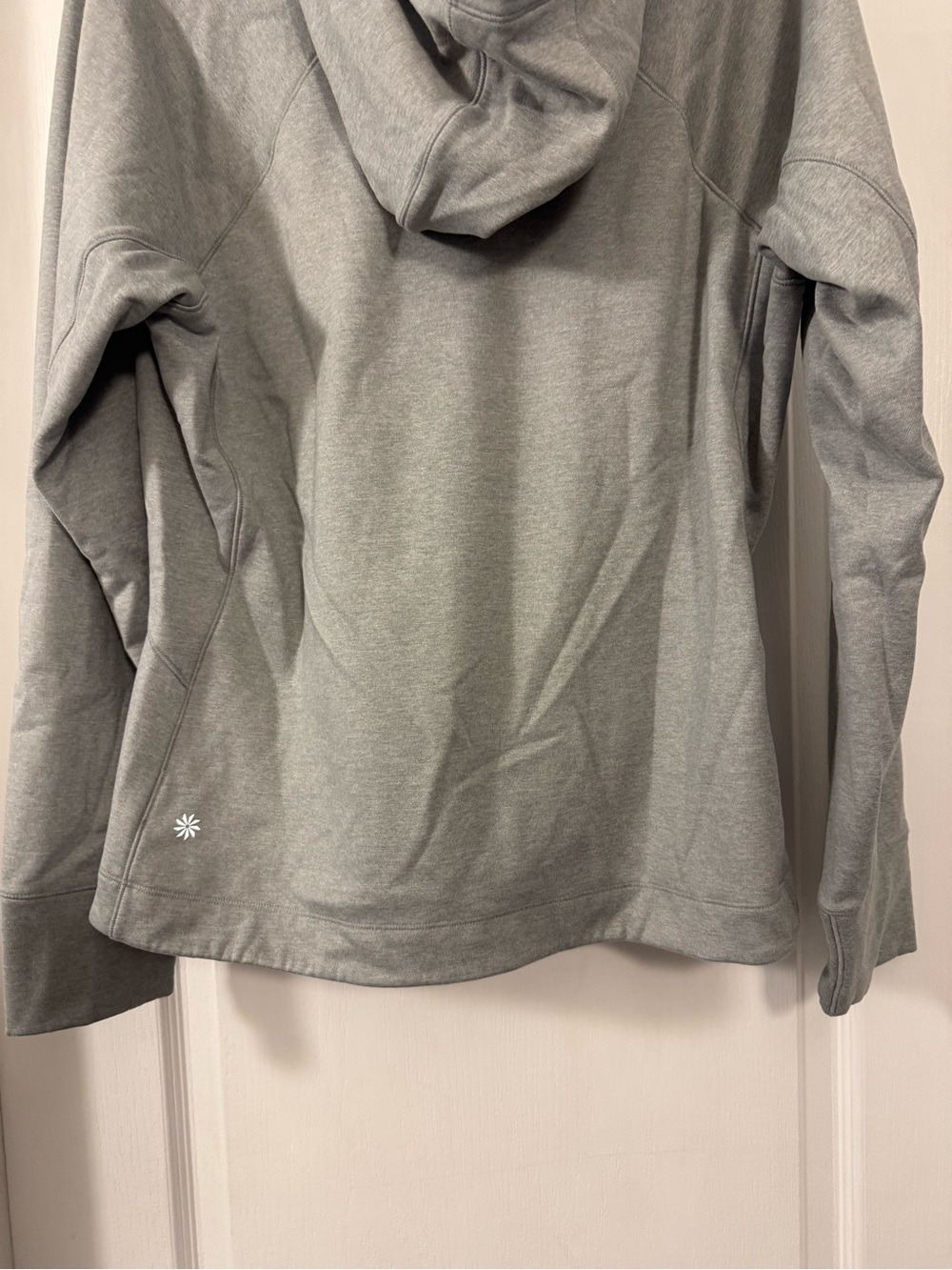 Athleta Light Gray Zip Hoodie with Branded Pull - Picture 10 of 16